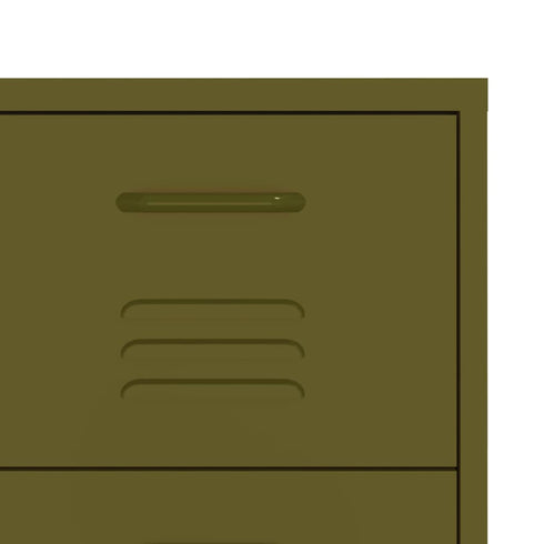 Lady Jillian -  Drawer Cabinet Olive Green 80x35x101,5 cm Steel